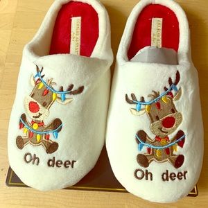 charles albert indoor sandals slipper white medium